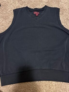 Vintage Navy V-Neck Cotton sweater vest